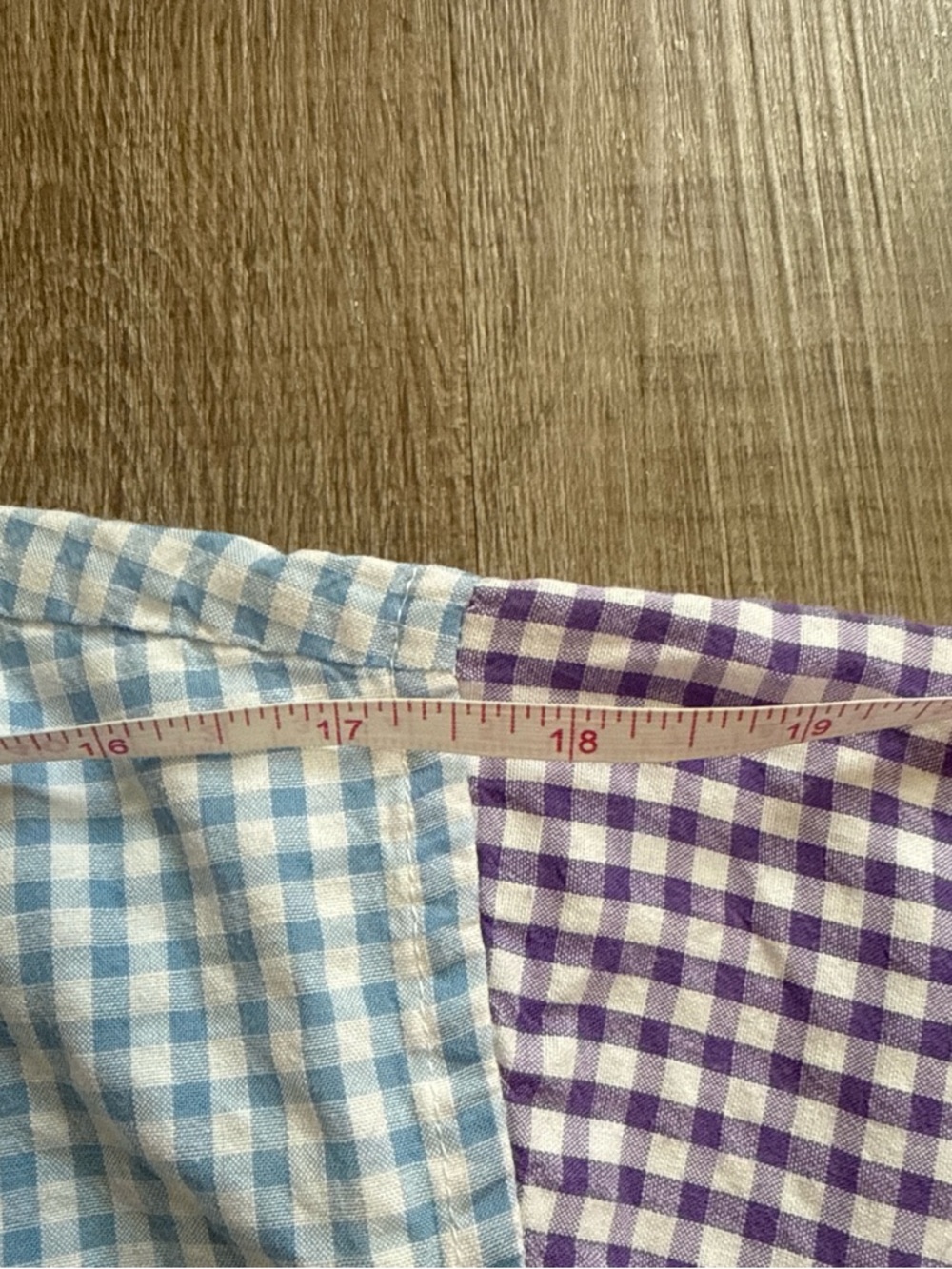 Heidi Carey 100% Cotton Gingham Scalloped Edges Pajama Top With Pockets Size M - Picture 8 of 12